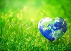 Planet earth in the shape of a heart