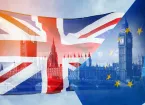 Uniona Jack and EU flag 