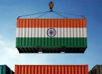 Indian Flag on a shipping container 