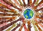 hands and planet earth 