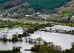 Flooded fields at Llanrwst 