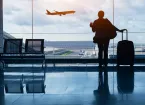 traveller at an airport 