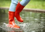 person wearing wellington boots 