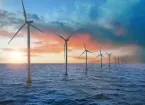 Wind turbines offshore 