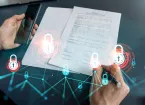 digital padlock and contract 