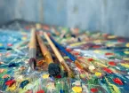 paint and brushes for art 