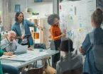 Presentation given by female entrepreneur 
