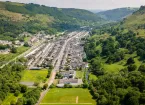 Aerial view of the village of Cwm in Ebbw Vale, South Wales