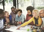 group of people at a meeting 