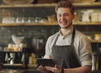 Smiling young barista 