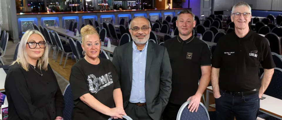 Marine Bollard and Jayesh Parmar, a relationship manager for Business Wales